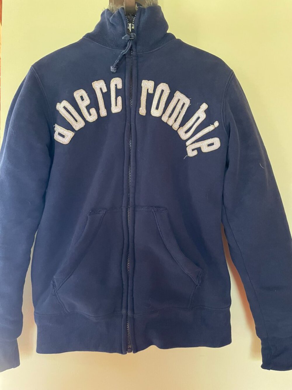 Abercrombie and Fitch Faux-fur lined full zip Sweatshirt Jacket